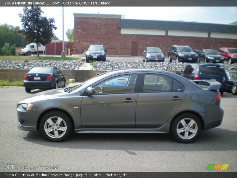 Graphite Gray Pearl / Black 2009 Mitsubishi Lancer ES Sport