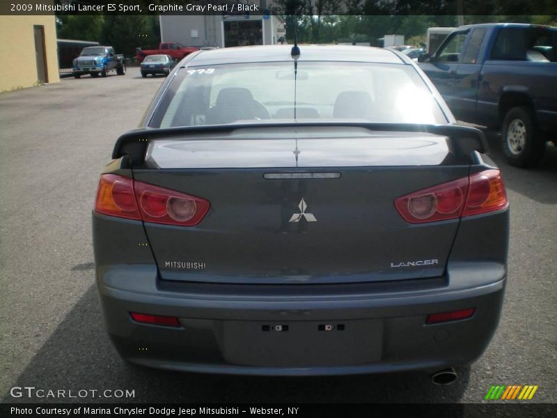 Graphite Gray Pearl / Black 2009 Mitsubishi Lancer ES Sport