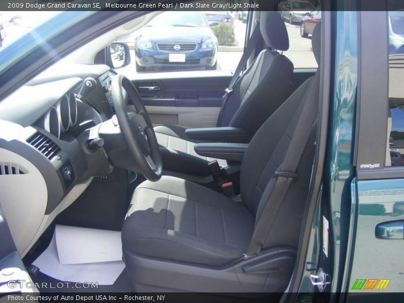 Melbourne Green Pearl / Dark Slate Gray/Light Shale 2009 Dodge Grand Caravan SE