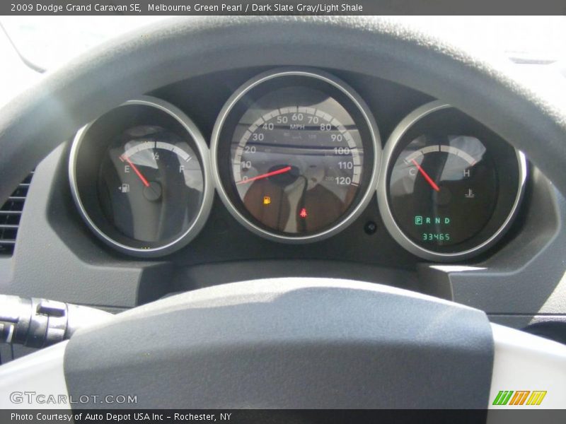 Melbourne Green Pearl / Dark Slate Gray/Light Shale 2009 Dodge Grand Caravan SE