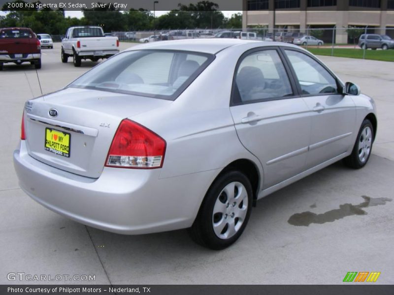 Silver / Gray 2008 Kia Spectra EX Sedan