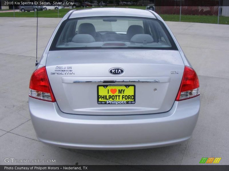 Silver / Gray 2008 Kia Spectra EX Sedan