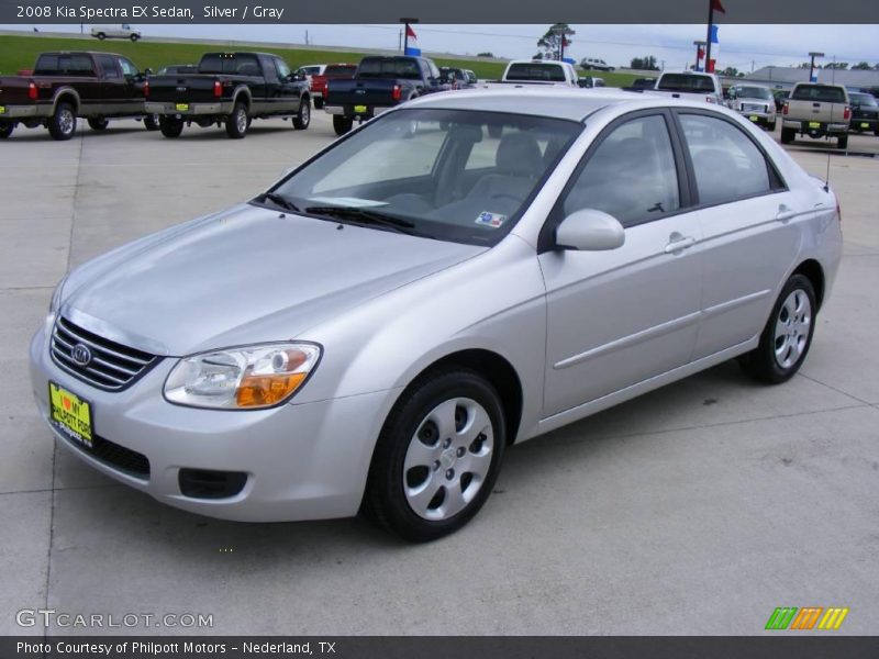 Silver / Gray 2008 Kia Spectra EX Sedan