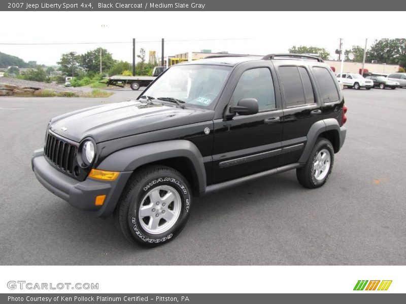 Black Clearcoat / Medium Slate Gray 2007 Jeep Liberty Sport 4x4