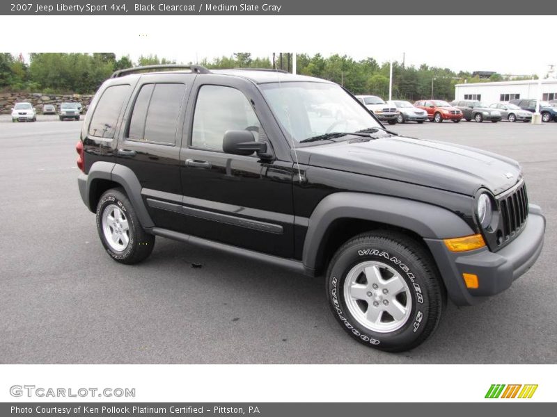 Black Clearcoat / Medium Slate Gray 2007 Jeep Liberty Sport 4x4