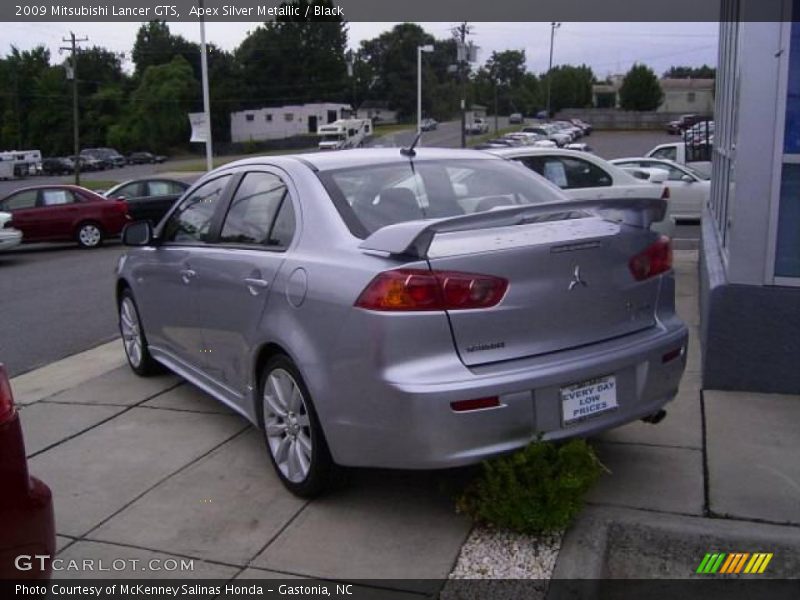 Apex Silver Metallic / Black 2009 Mitsubishi Lancer GTS