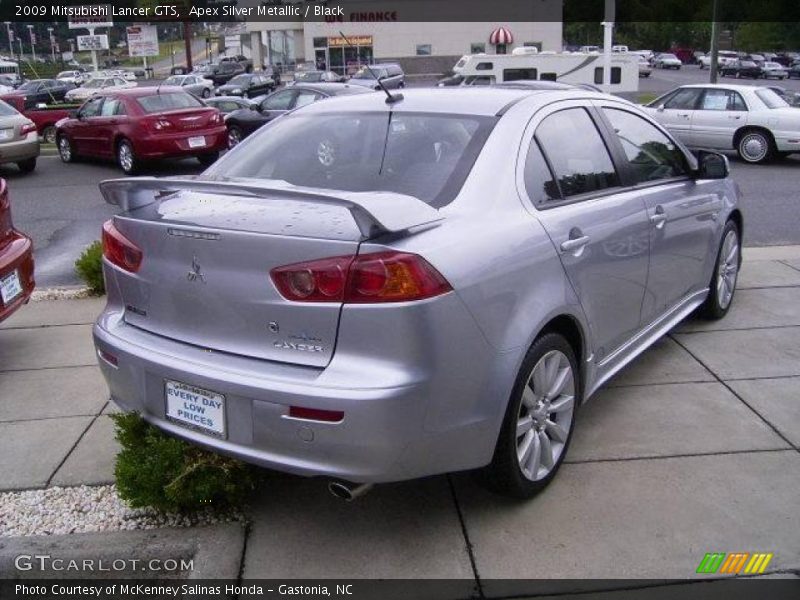 Apex Silver Metallic / Black 2009 Mitsubishi Lancer GTS