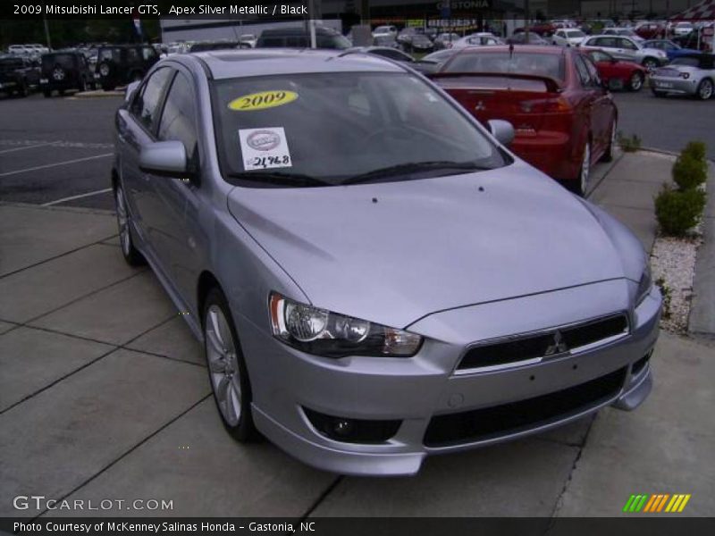 Apex Silver Metallic / Black 2009 Mitsubishi Lancer GTS