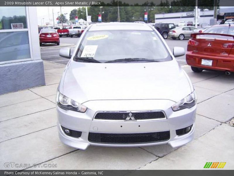 Apex Silver Metallic / Black 2009 Mitsubishi Lancer GTS