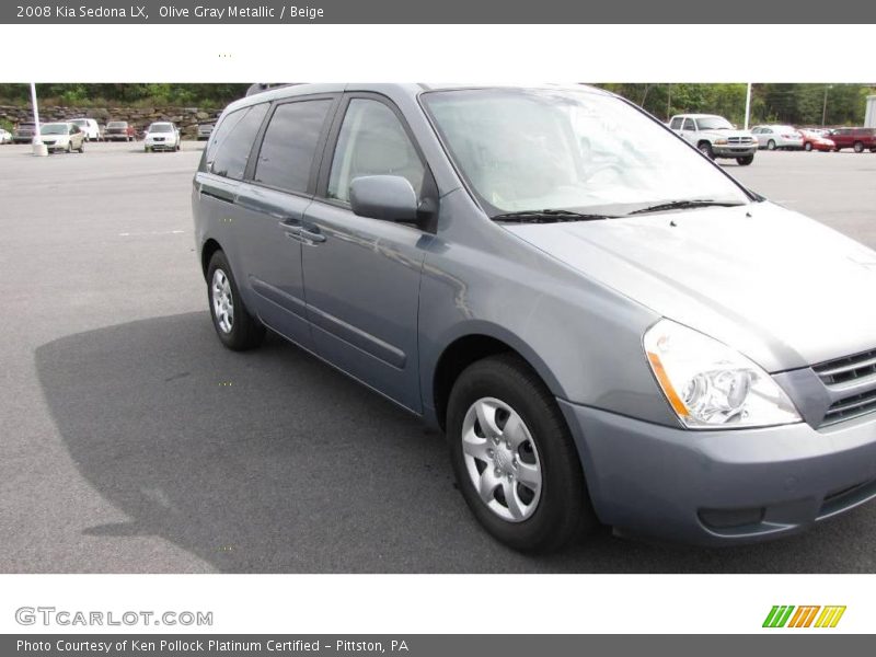 Olive Gray Metallic / Beige 2008 Kia Sedona LX