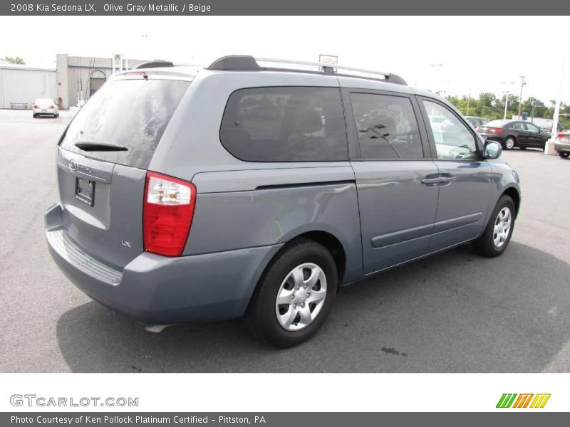 Olive Gray Metallic / Beige 2008 Kia Sedona LX