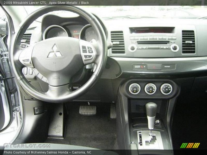 Apex Silver Metallic / Black 2009 Mitsubishi Lancer GTS