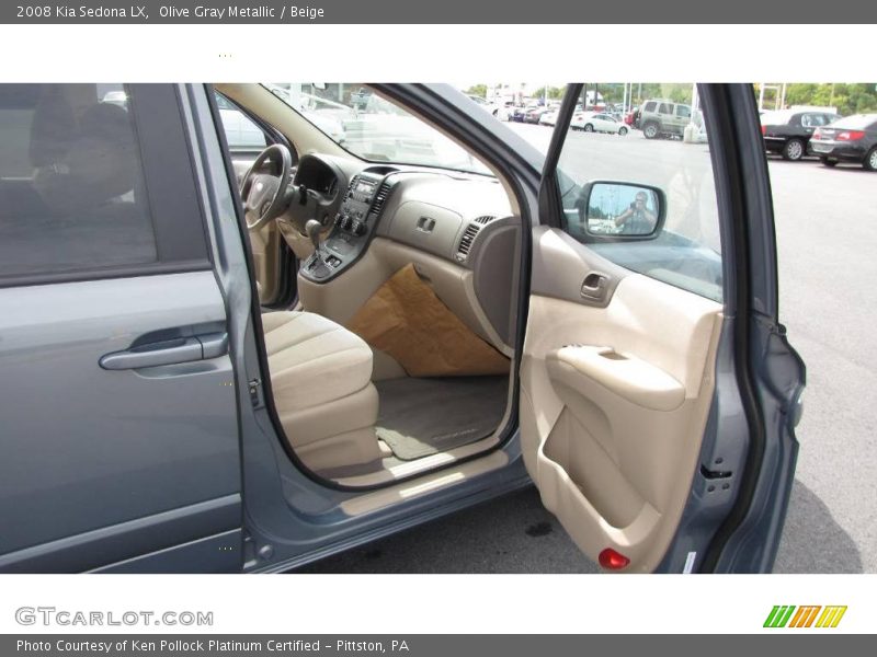 Olive Gray Metallic / Beige 2008 Kia Sedona LX