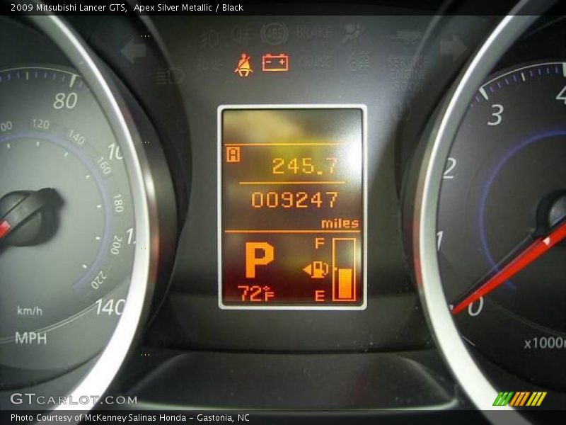 Apex Silver Metallic / Black 2009 Mitsubishi Lancer GTS