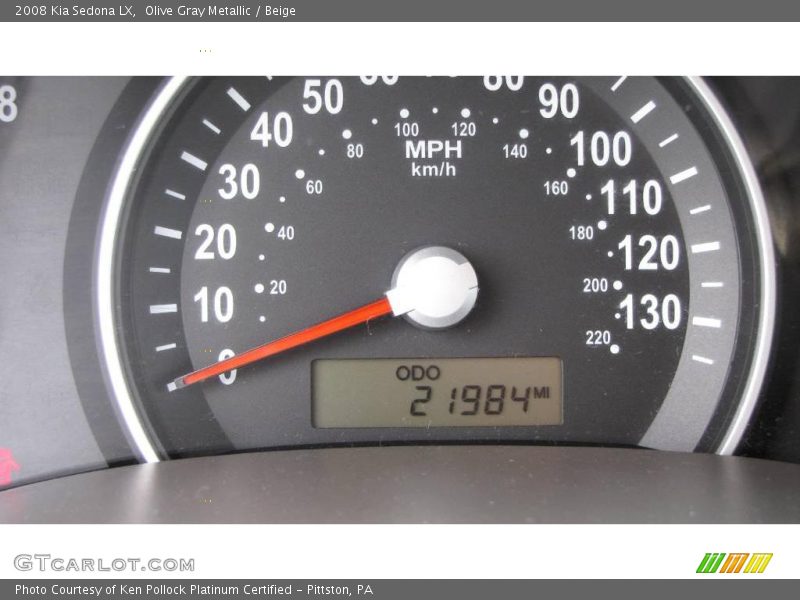 Olive Gray Metallic / Beige 2008 Kia Sedona LX