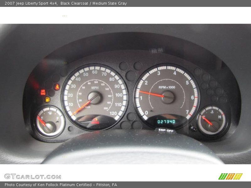 Black Clearcoat / Medium Slate Gray 2007 Jeep Liberty Sport 4x4