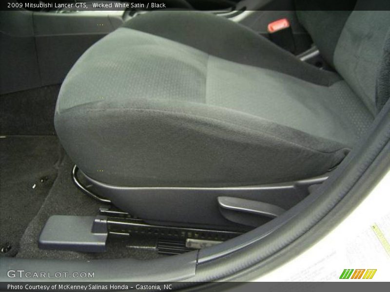 Wicked White Satin / Black 2009 Mitsubishi Lancer GTS