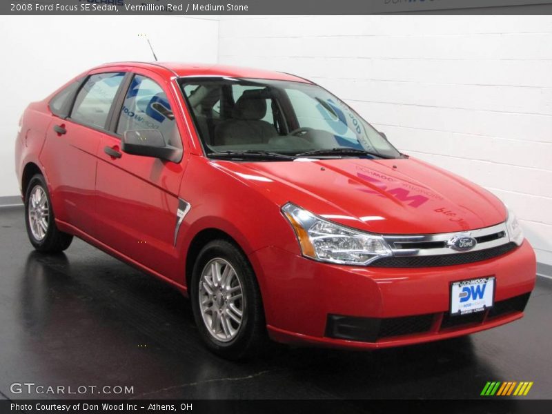 Vermillion Red / Medium Stone 2008 Ford Focus SE Sedan