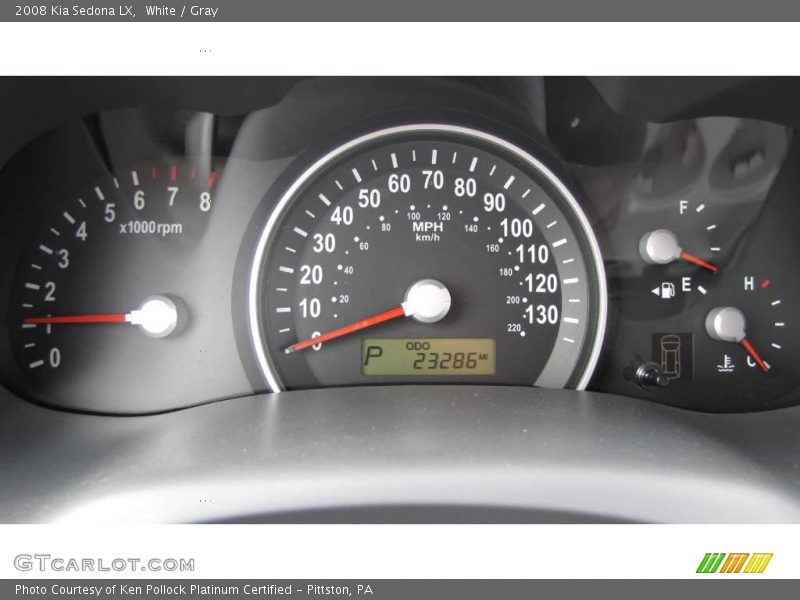 White / Gray 2008 Kia Sedona LX