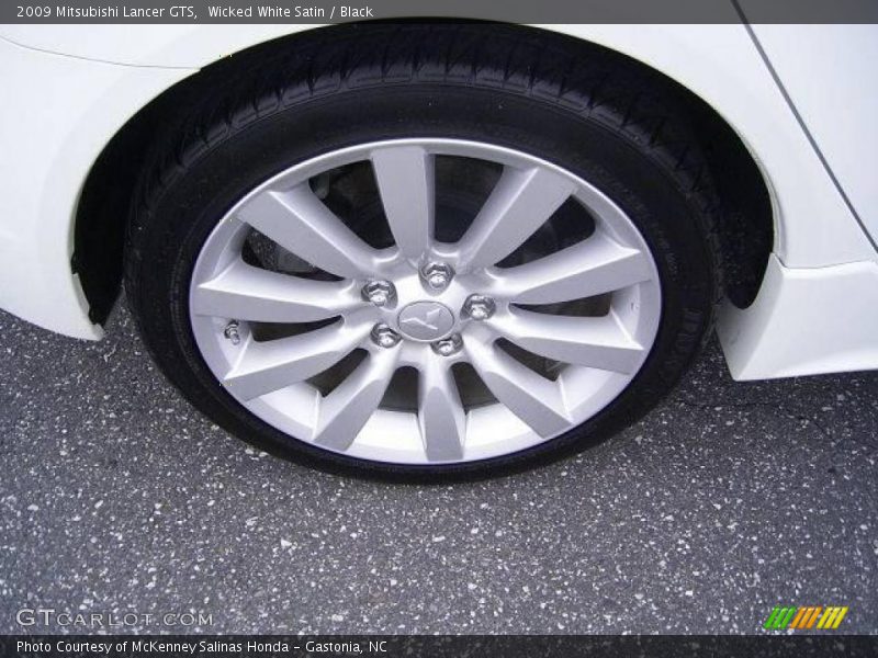 Wicked White Satin / Black 2009 Mitsubishi Lancer GTS
