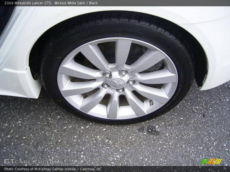 Wicked White Satin / Black 2009 Mitsubishi Lancer GTS