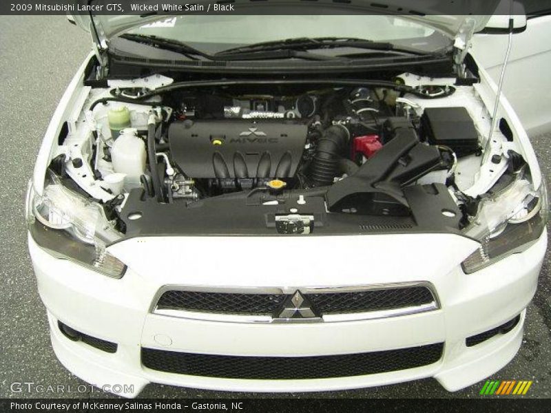 Wicked White Satin / Black 2009 Mitsubishi Lancer GTS