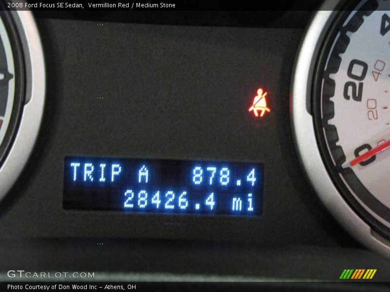 Vermillion Red / Medium Stone 2008 Ford Focus SE Sedan