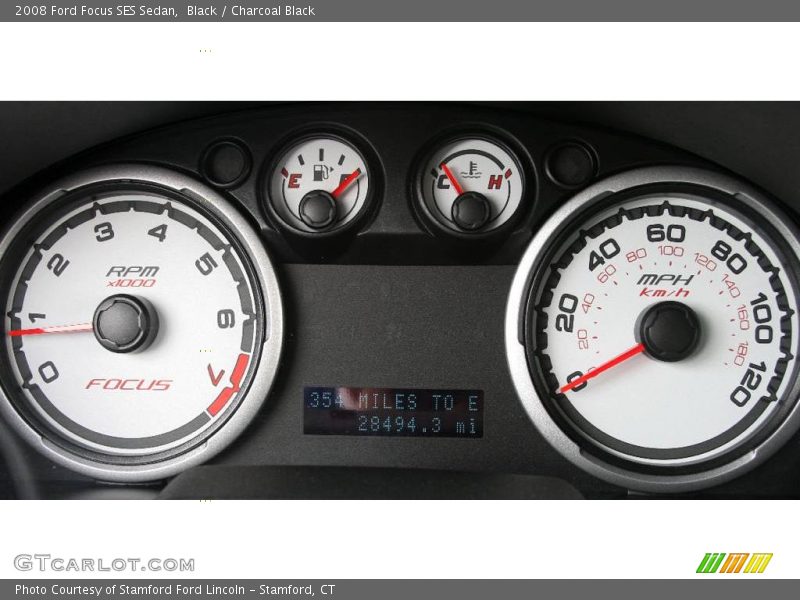 Black / Charcoal Black 2008 Ford Focus SES Sedan