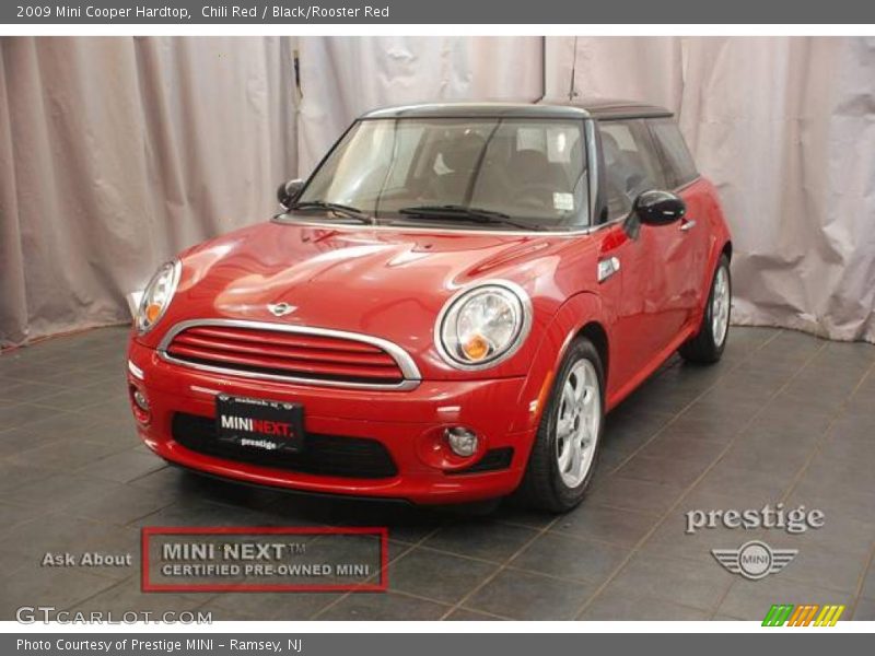 Chili Red / Black/Rooster Red 2009 Mini Cooper Hardtop