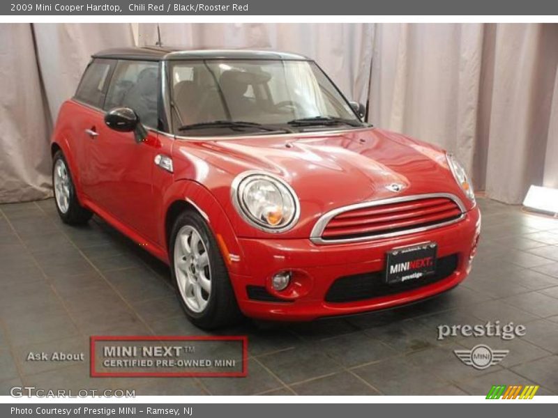 Chili Red / Black/Rooster Red 2009 Mini Cooper Hardtop