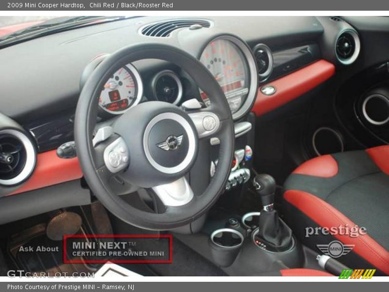 Chili Red / Black/Rooster Red 2009 Mini Cooper Hardtop