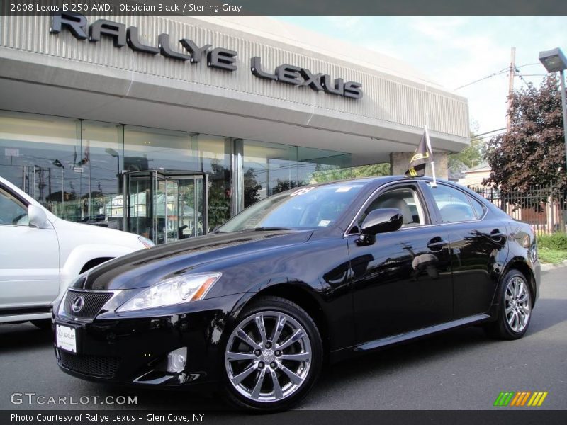 Obsidian Black / Sterling Gray 2008 Lexus IS 250 AWD