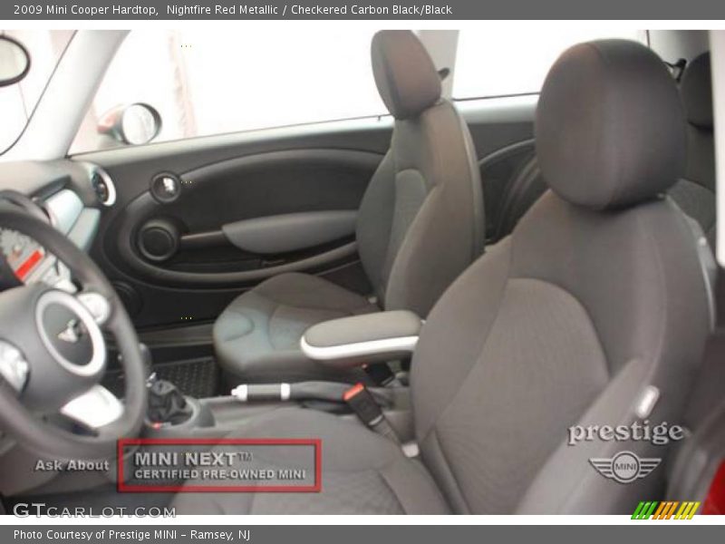Nightfire Red Metallic / Checkered Carbon Black/Black 2009 Mini Cooper Hardtop