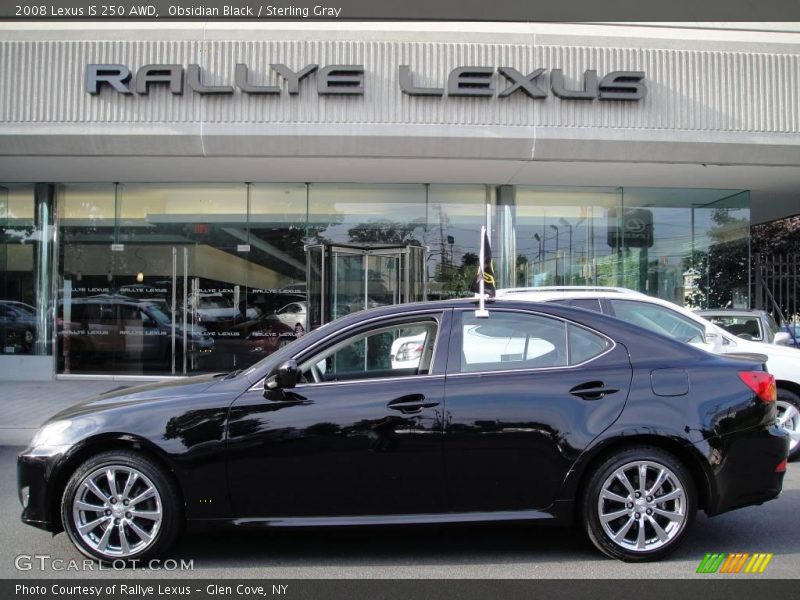 Obsidian Black / Sterling Gray 2008 Lexus IS 250 AWD