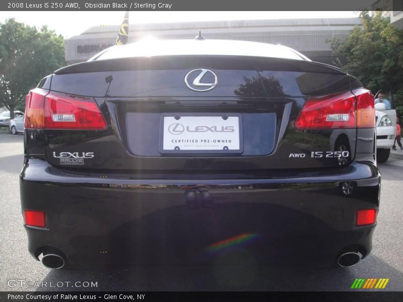 Obsidian Black / Sterling Gray 2008 Lexus IS 250 AWD