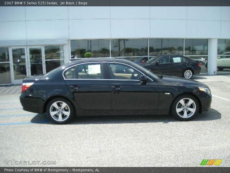 Jet Black / Beige 2007 BMW 5 Series 525i Sedan