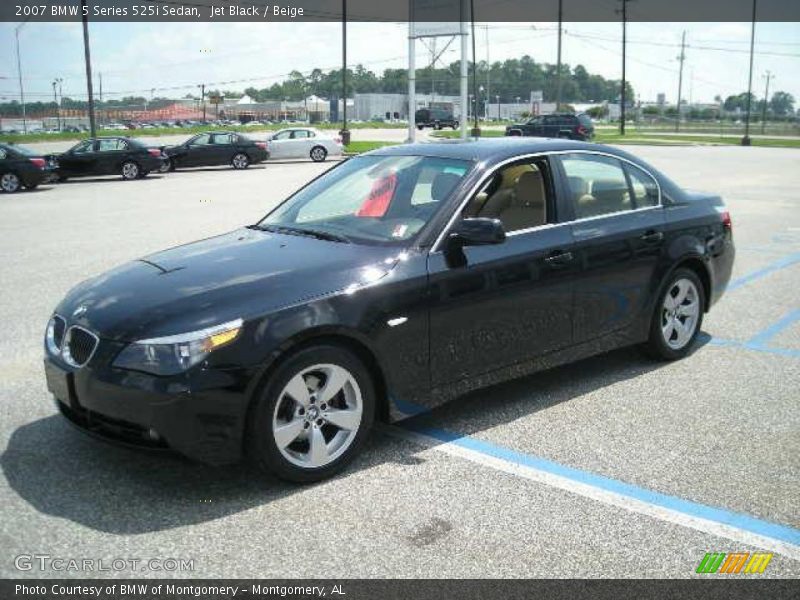 Jet Black / Beige 2007 BMW 5 Series 525i Sedan