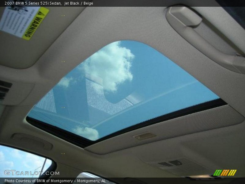 Jet Black / Beige 2007 BMW 5 Series 525i Sedan