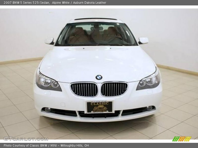 Alpine White / Auburn Dakota Leather 2007 BMW 5 Series 525i Sedan