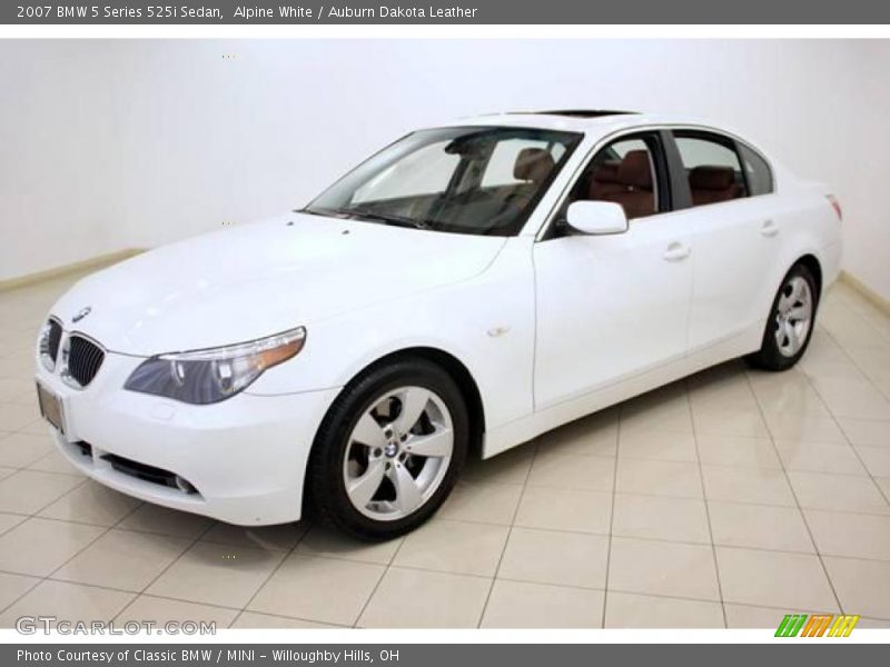 Alpine White / Auburn Dakota Leather 2007 BMW 5 Series 525i Sedan