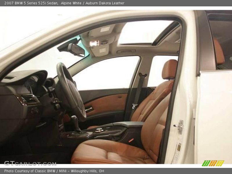 Alpine White / Auburn Dakota Leather 2007 BMW 5 Series 525i Sedan