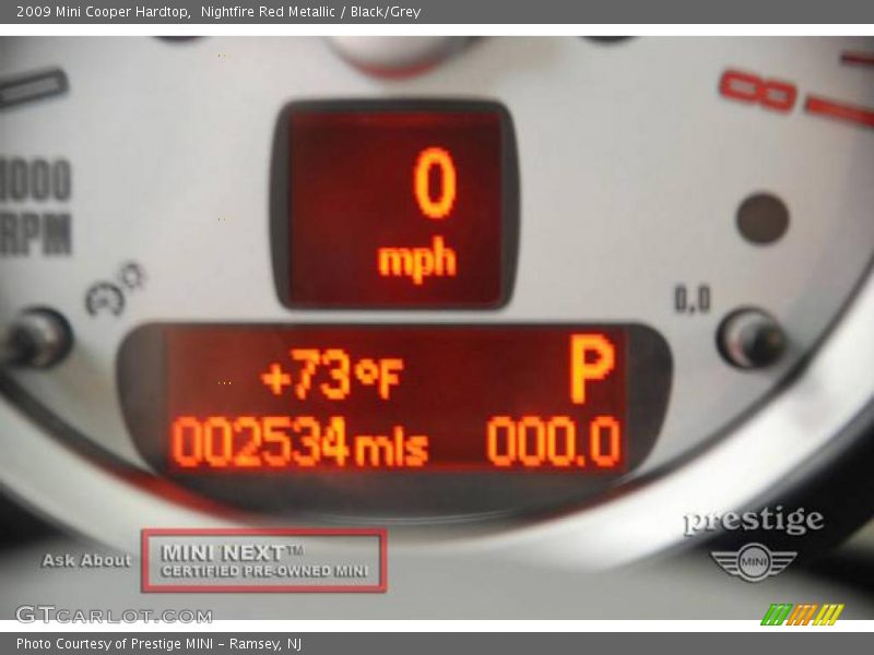 Nightfire Red Metallic / Black/Grey 2009 Mini Cooper Hardtop