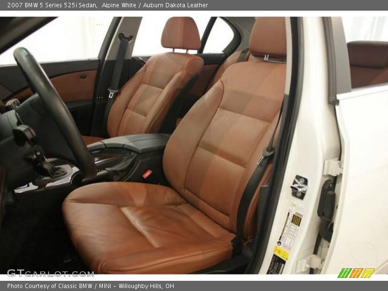 Alpine White / Auburn Dakota Leather 2007 BMW 5 Series 525i Sedan