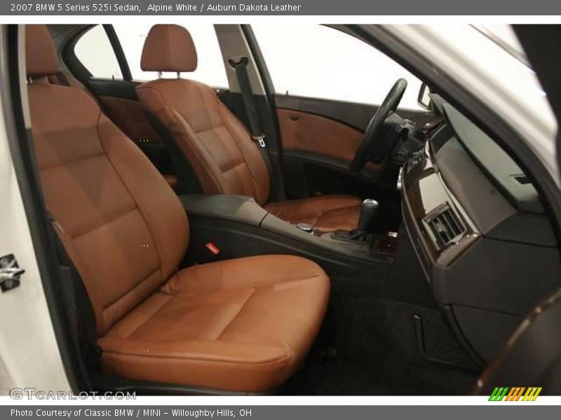 Alpine White / Auburn Dakota Leather 2007 BMW 5 Series 525i Sedan