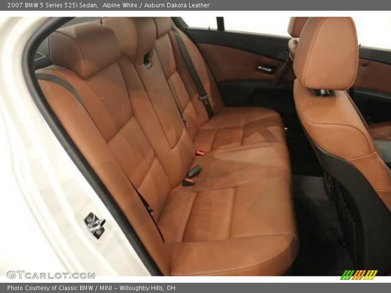 Alpine White / Auburn Dakota Leather 2007 BMW 5 Series 525i Sedan