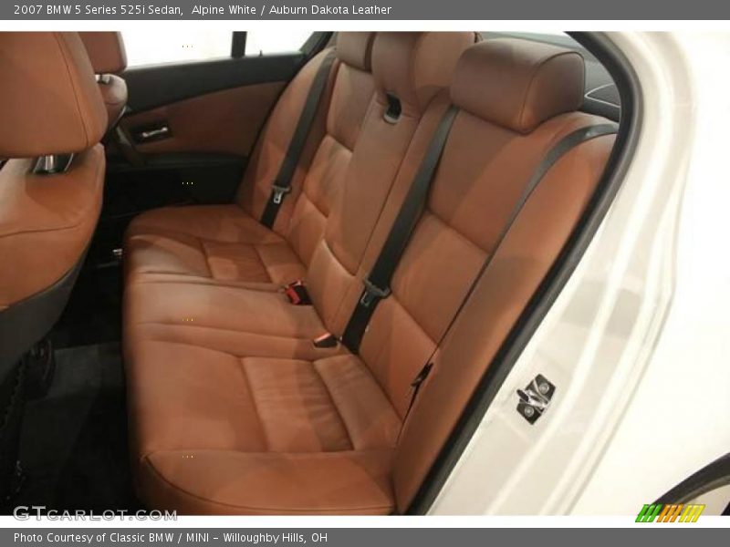 Alpine White / Auburn Dakota Leather 2007 BMW 5 Series 525i Sedan