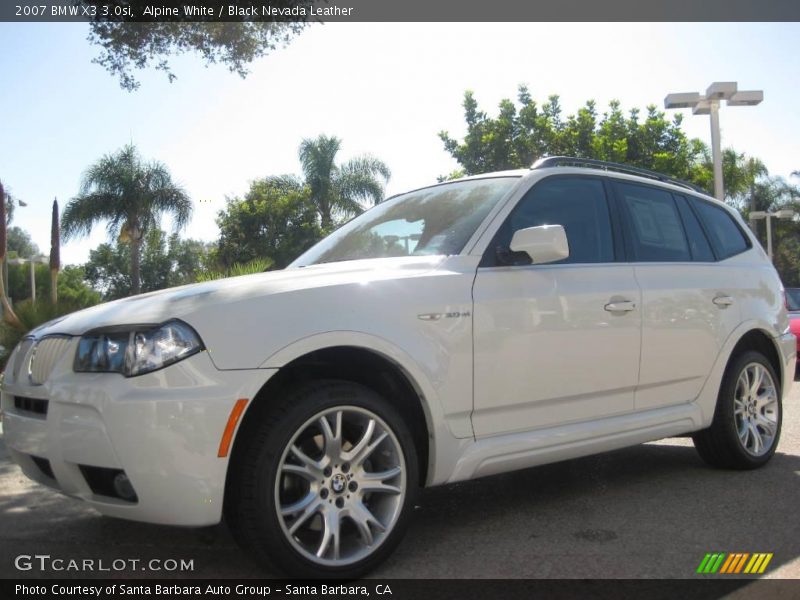 Alpine White / Black Nevada Leather 2007 BMW X3 3.0si