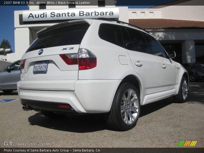 Alpine White / Black Nevada Leather 2007 BMW X3 3.0si