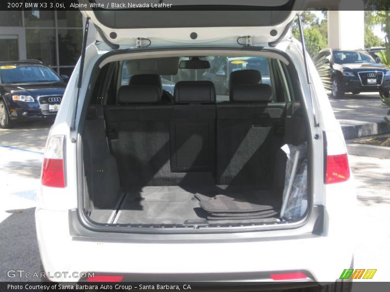 Alpine White / Black Nevada Leather 2007 BMW X3 3.0si