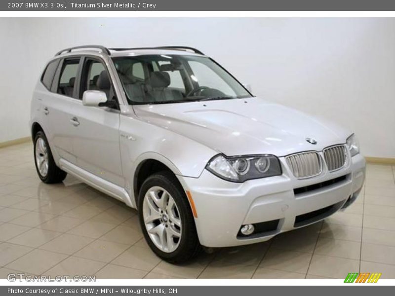 Titanium Silver Metallic / Grey 2007 BMW X3 3.0si